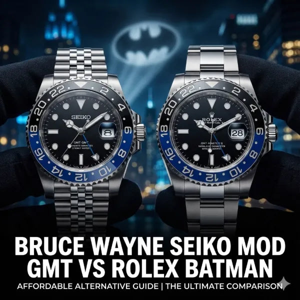 Seiko Mod Bruce Wayne GMT vs Rolex Batman: The Affordable Alternative