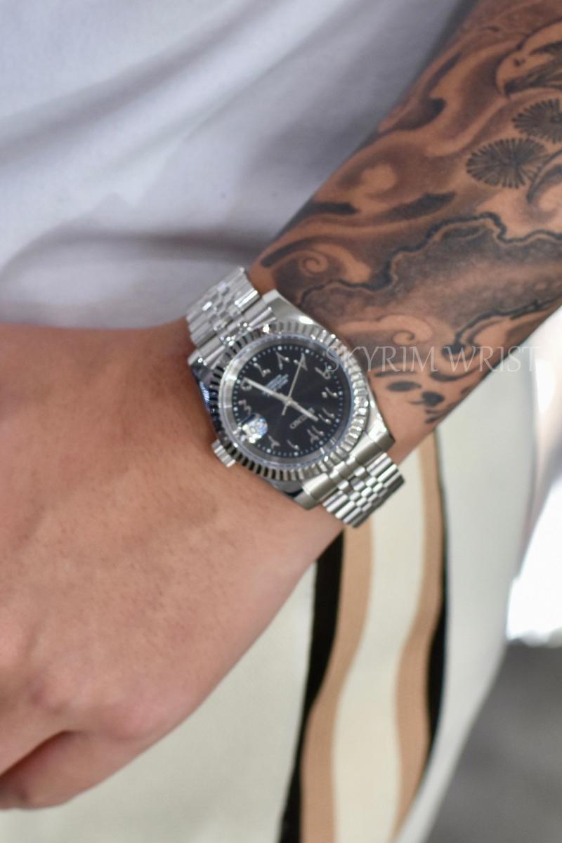 Mod Datejust Arabic Black - SKYRIM WRIST