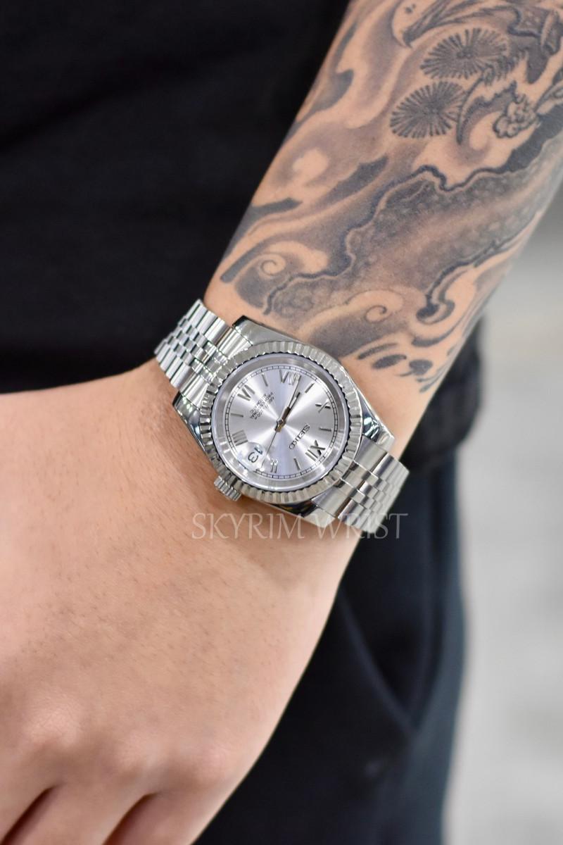 Mod Datejust Roman Silver - SKYRIM WRIST