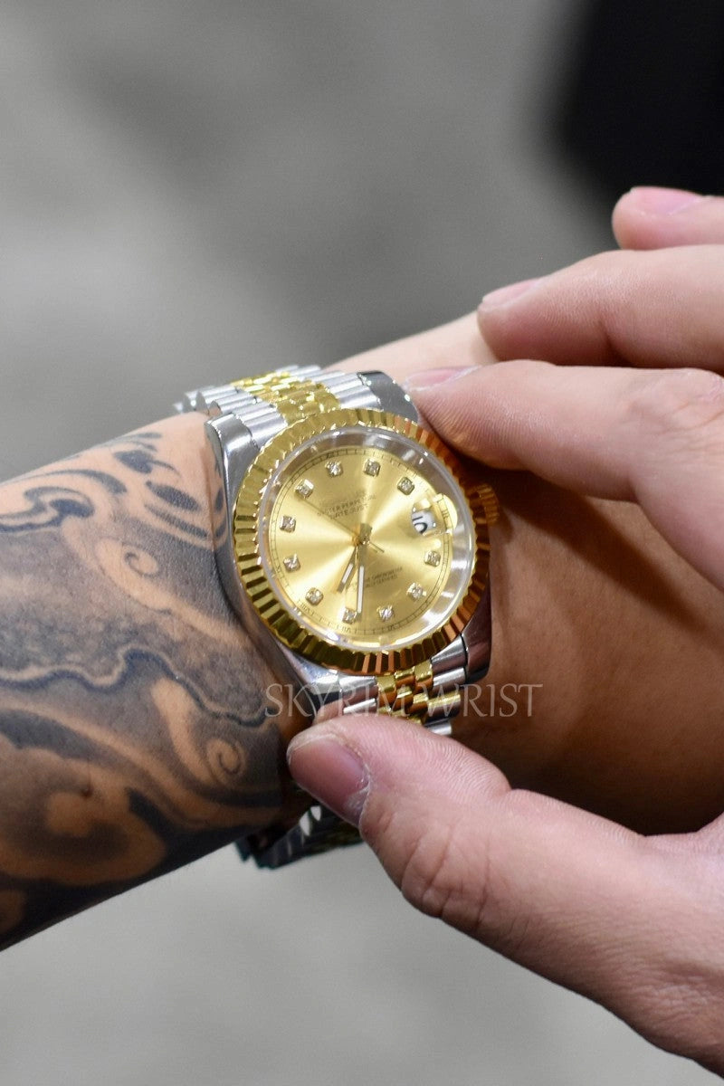Mod Datejust Two-Tone Gold Diamond Watch