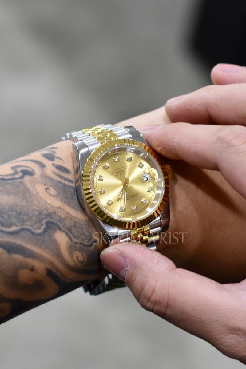 Mod Datejust Two-Tone Gold Diamond - SKYRIM WRIST