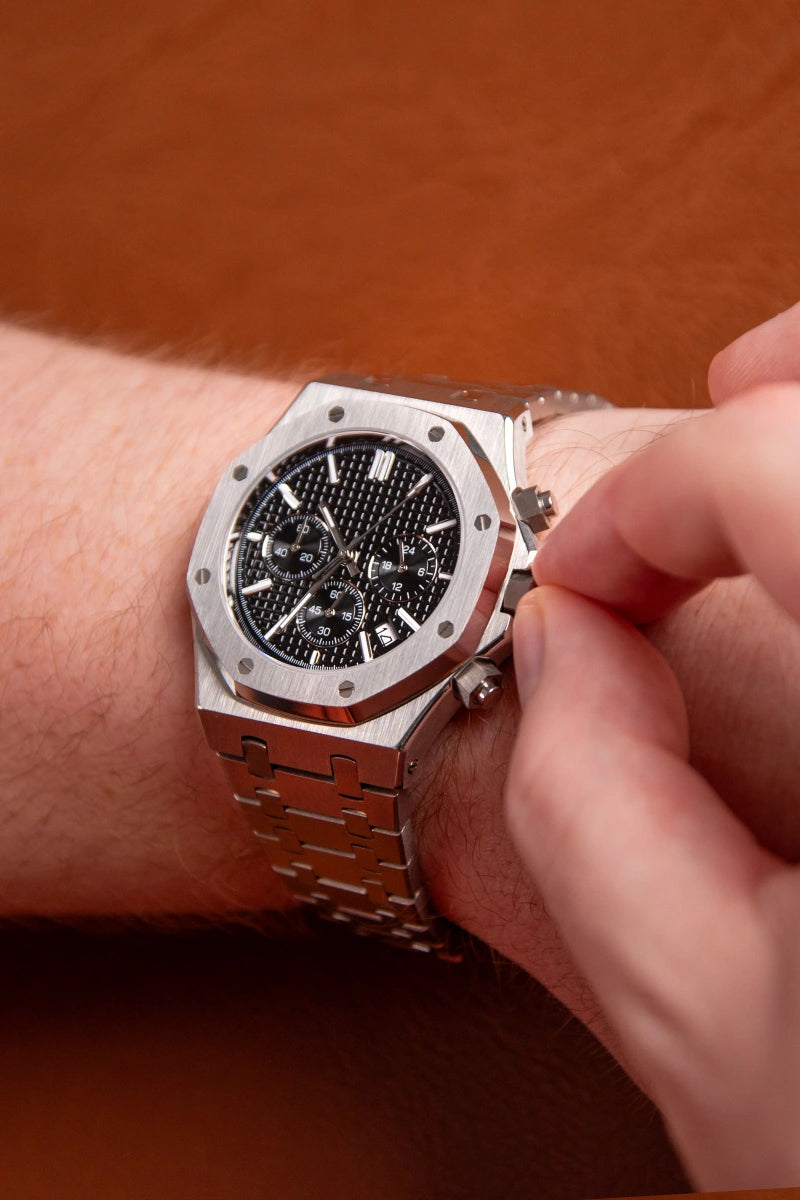 Mod Royal Oak Black Chronograph Watch - SKYRIM WRIST