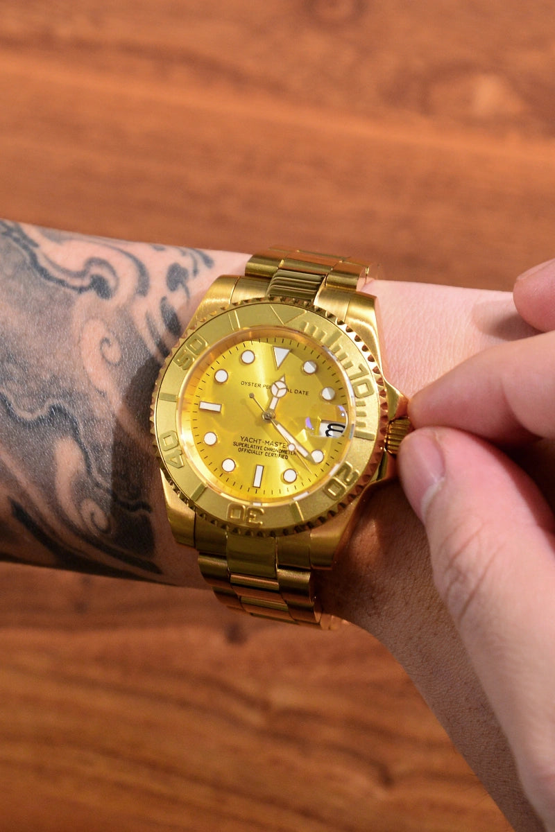 Mod Yacht-Master Gold Watch