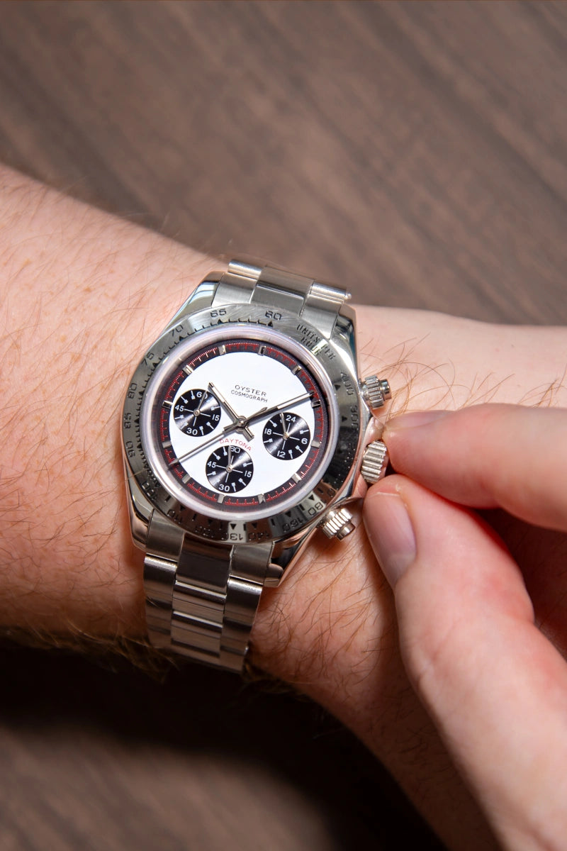 Mod Daytona Silver Ceramic Panda Watch - SKYRIM WRIST