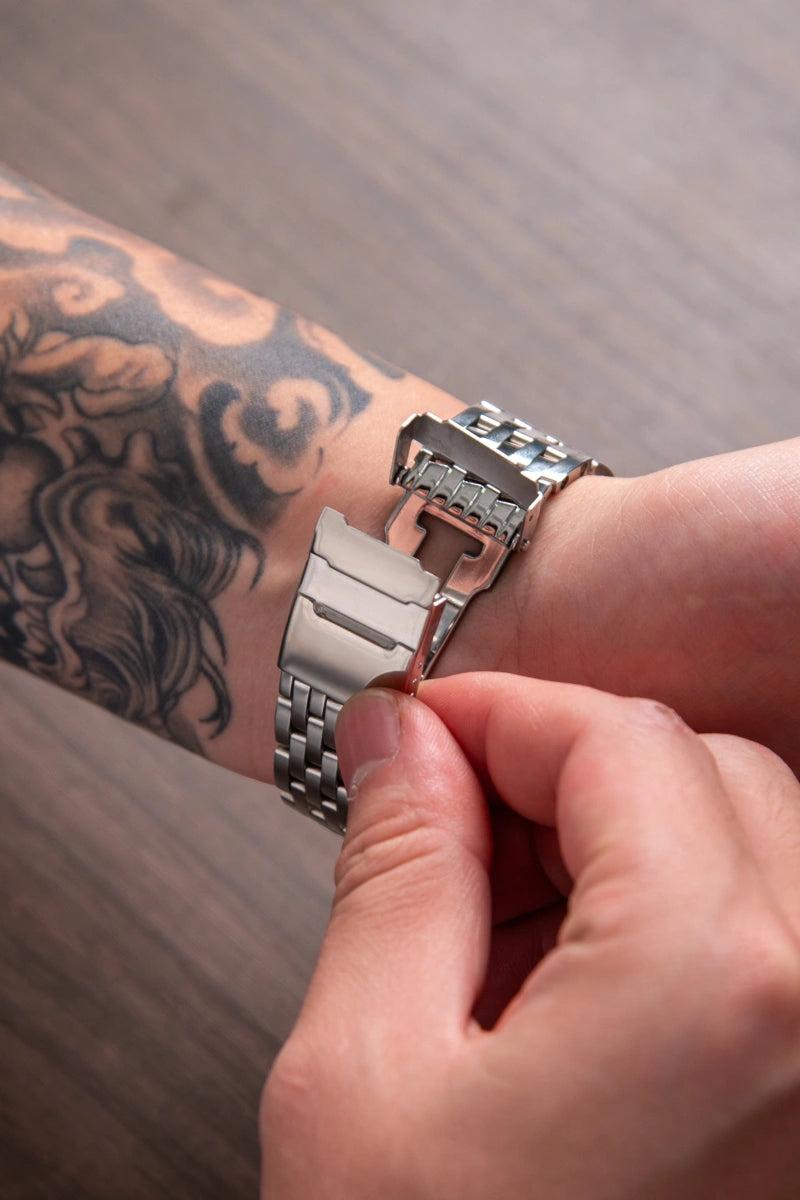 Mod Navitimer Silver Watch