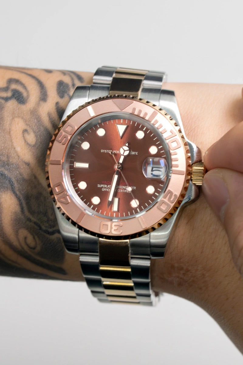 Mod Yacht-Master Two-Tone Rose Gold Watch - SKYRIM WRIST