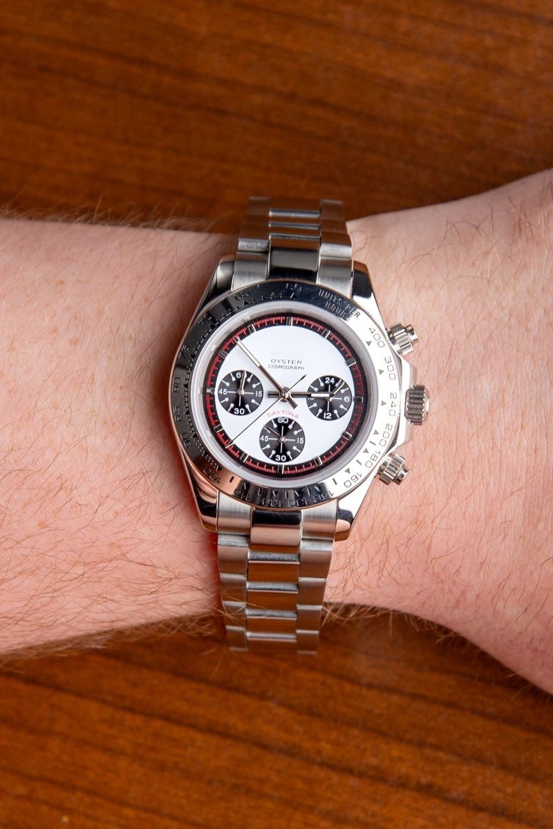 Mod Daytona Silver Ceramic Panda Watch - SKYRIM WRIST