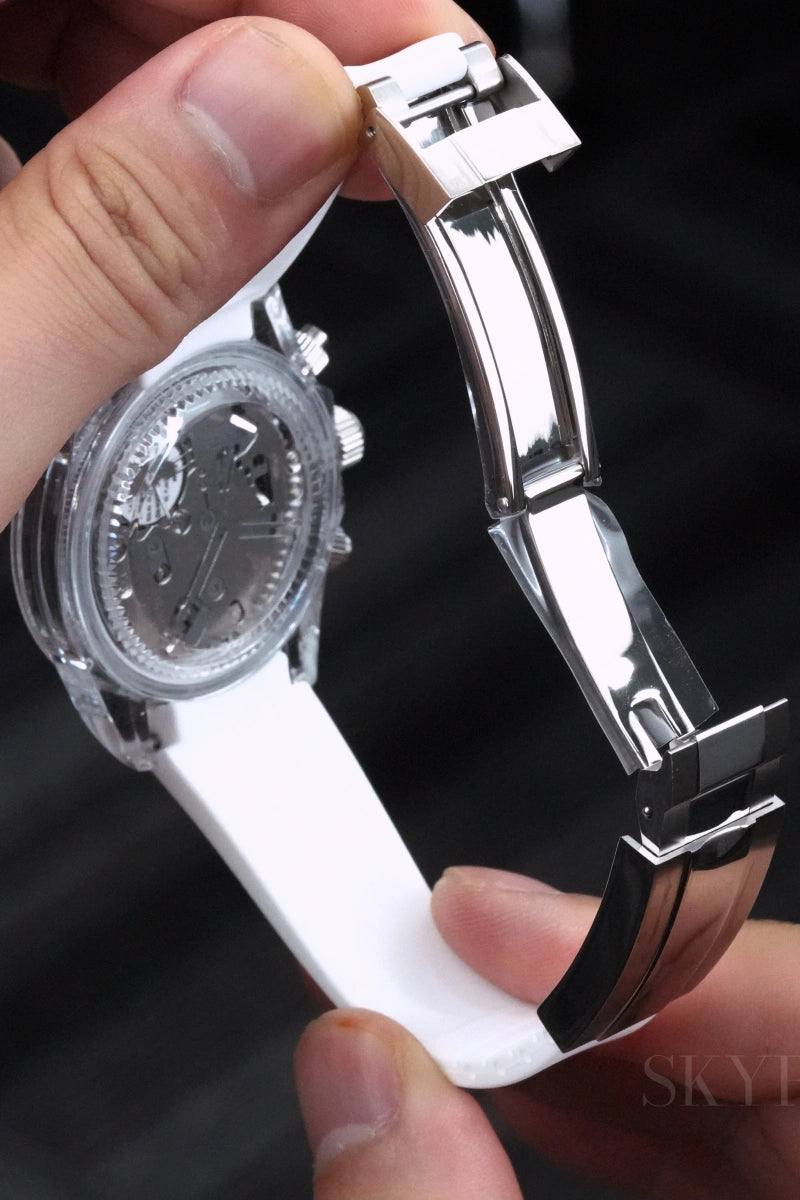 Mod Daytona Acrylic White Black Watch - SKYRIM WRIST