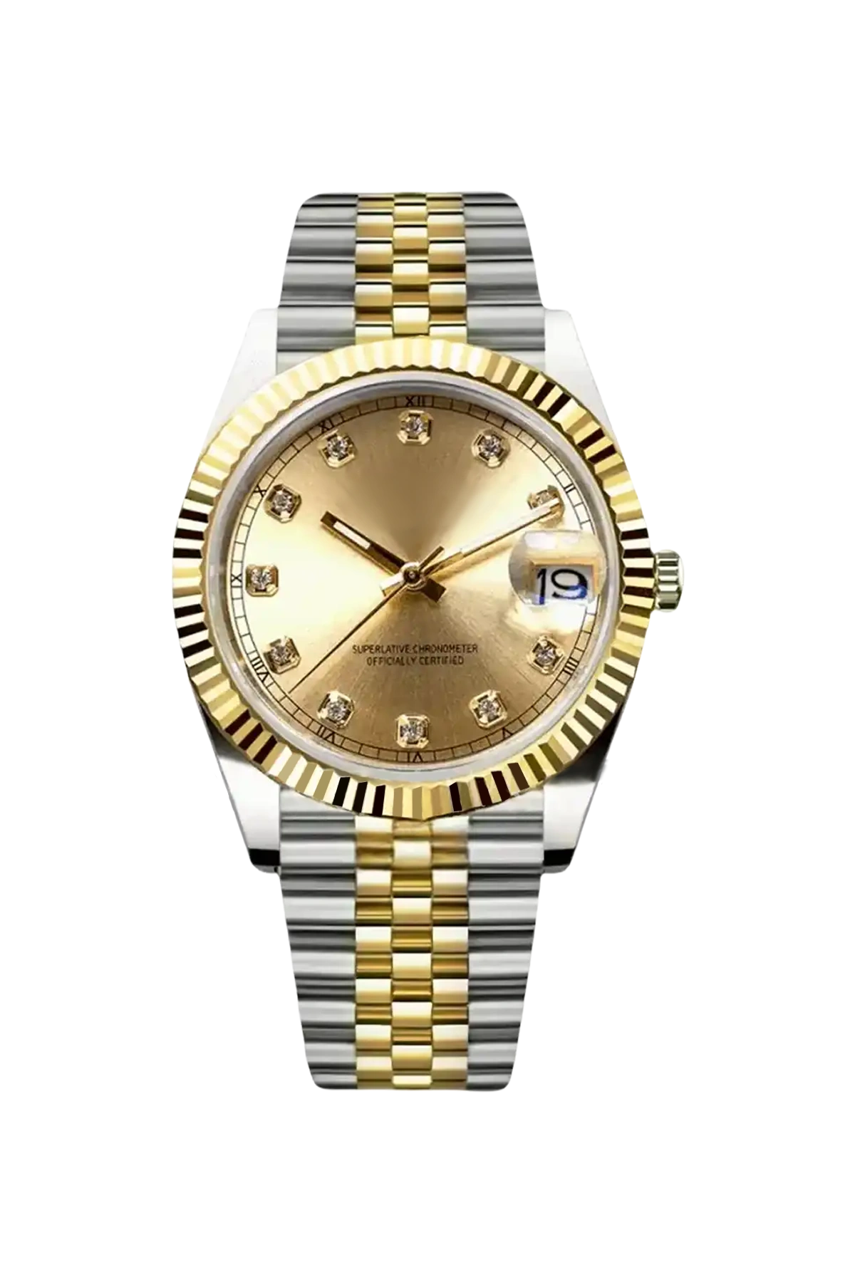 Mod Datejust Two-Tone Gold Diamond Watch - SKYRIM WRIST