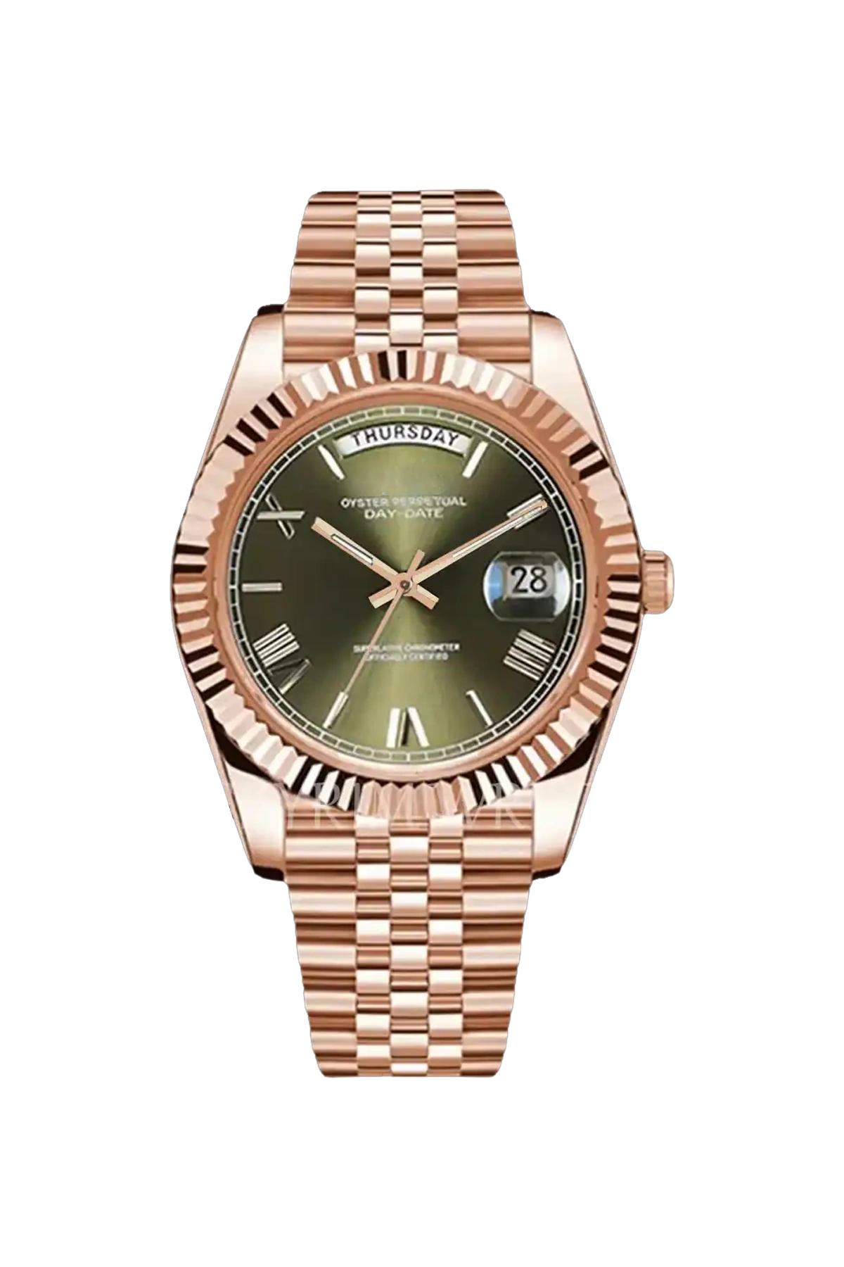 Mod Day-Date Rose Gold Green Watch