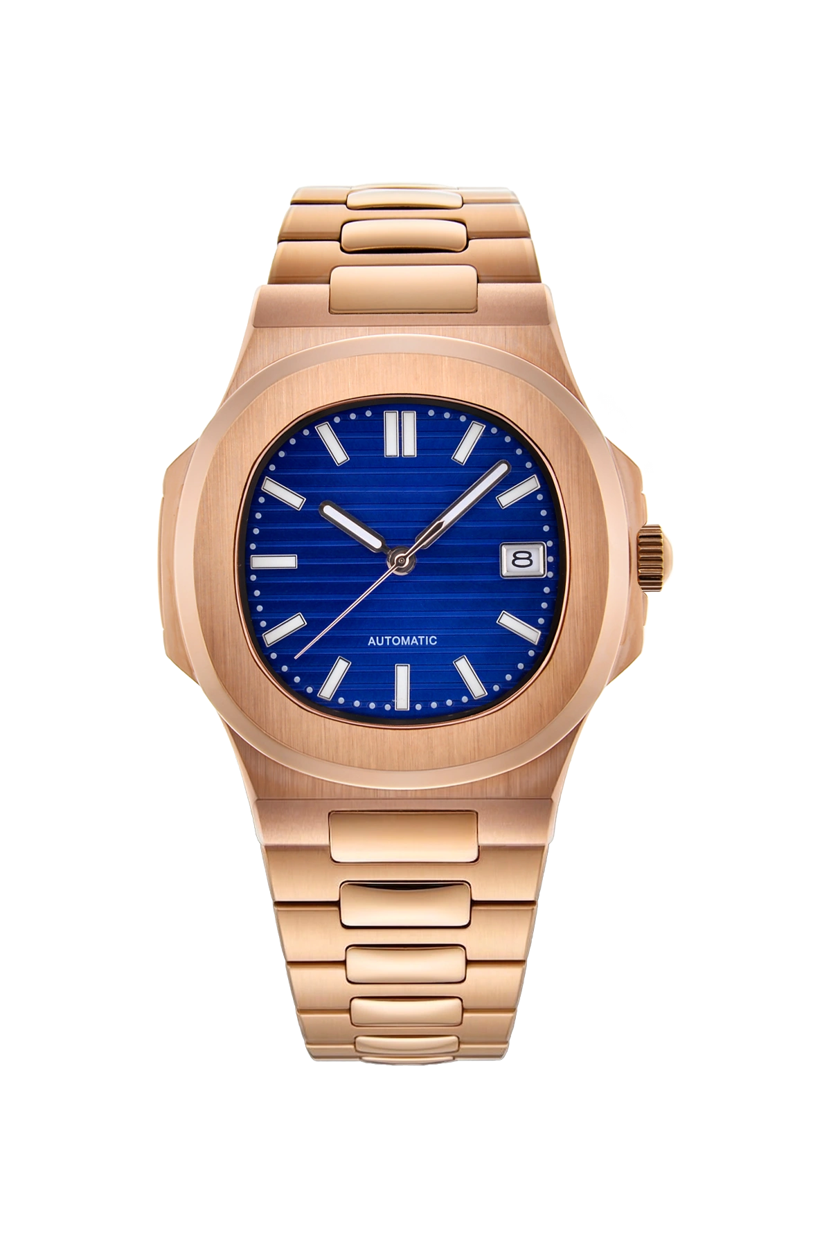Mod Nautilus Rose Gold Blue Watch - SKYRIM WRIST