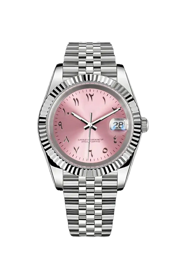 Mod Datejust Arabic Pink Watch
