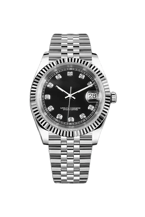 Mod Datejust Black Diamond Watch