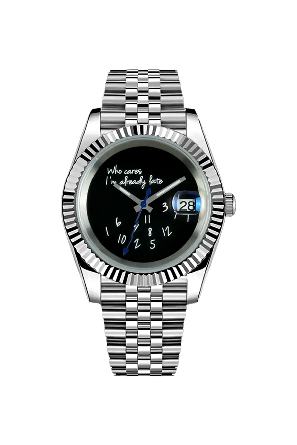 Mod Datejust Black Who Cares Watch