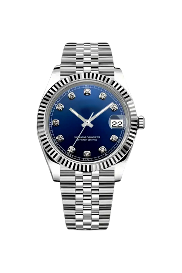 Mod Datejust Blue Diamond Watch