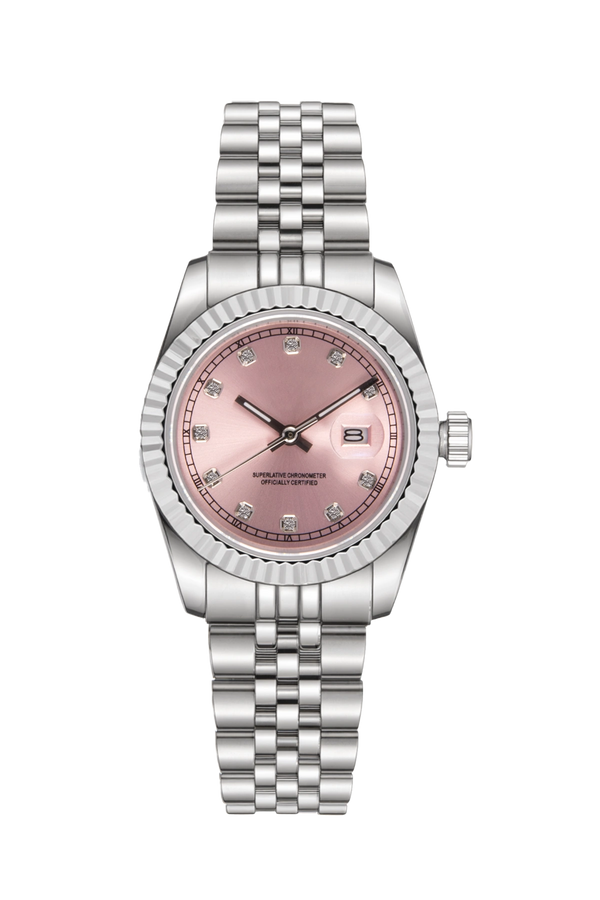 Mod Datejust Pink Diamond Watch- 31mm