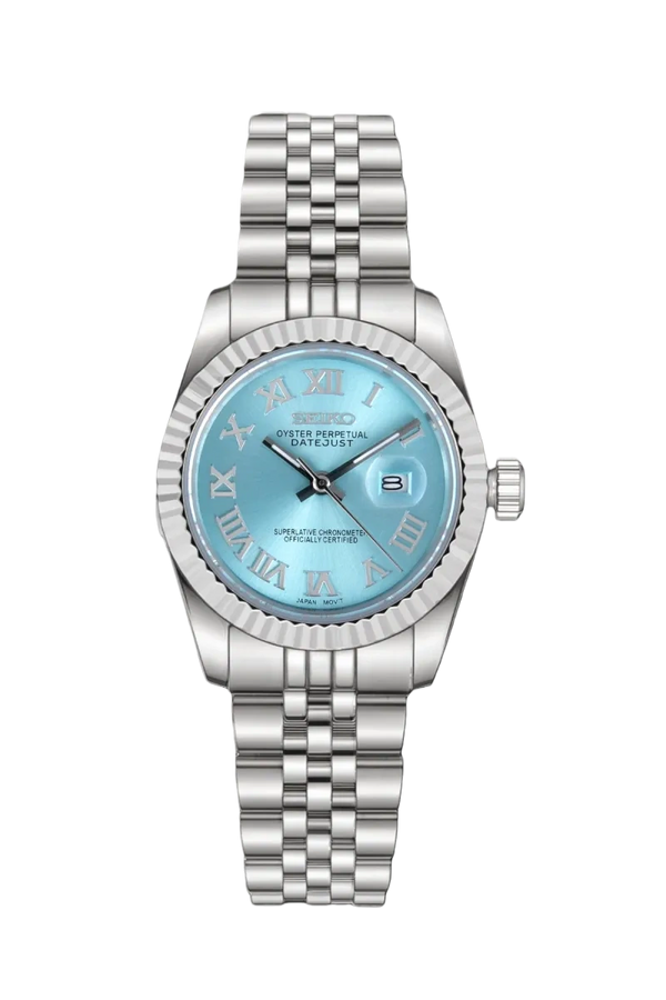 Mod Datejust Roman Sky Blue - 31mm