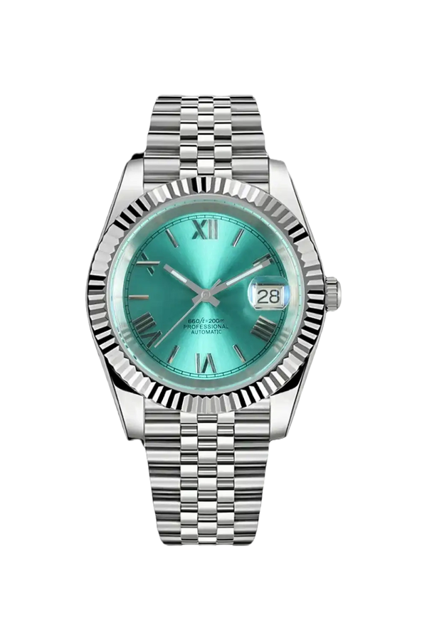 Mod Datejust Roman Tiffany Blue Watch