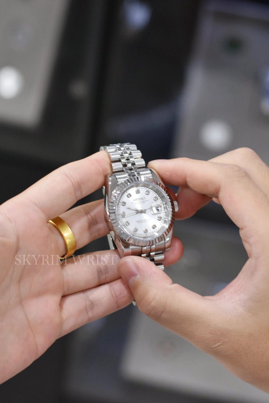 Mod Datejust Silver Diamond - SKYRIM WRIST