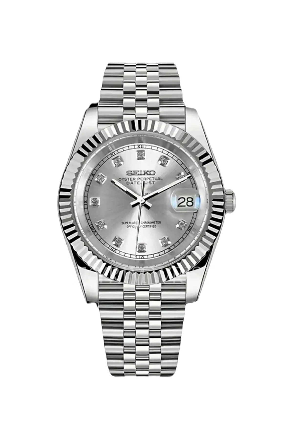 Mod Datejust Silver Diamond - SKYRIM WRIST