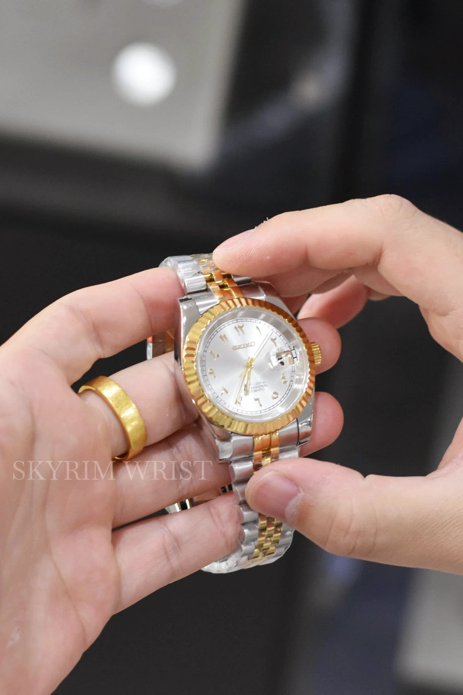 Mod Datejust Two-Tone Gold Arabic - SKYRIM WRIST