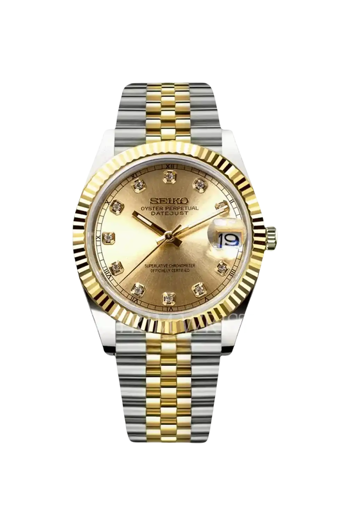 Mod Datejust Two-Tone Gold Diamond - SKYRIM WRIST