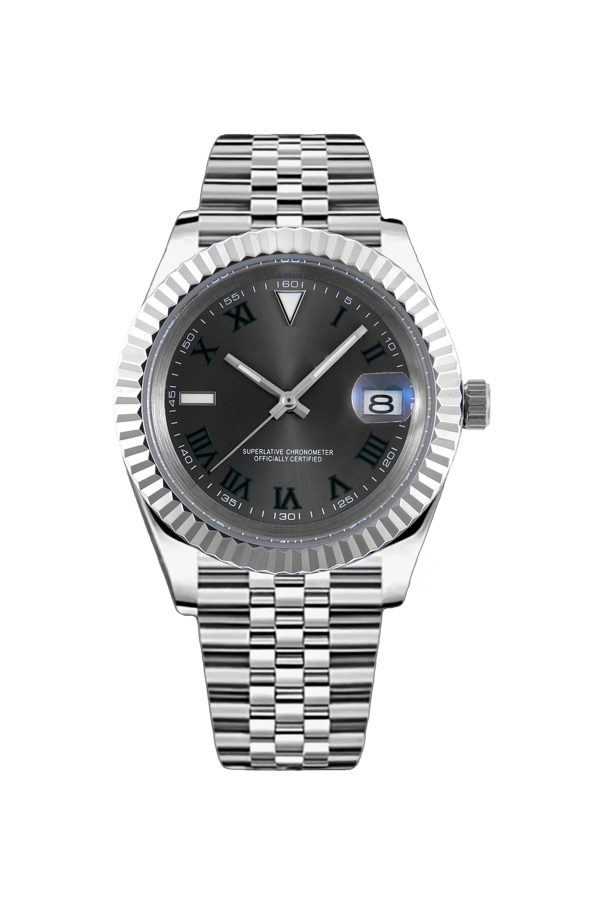 Mod Datejust Wimbledon Gray Watch - SKYRIM WRIST