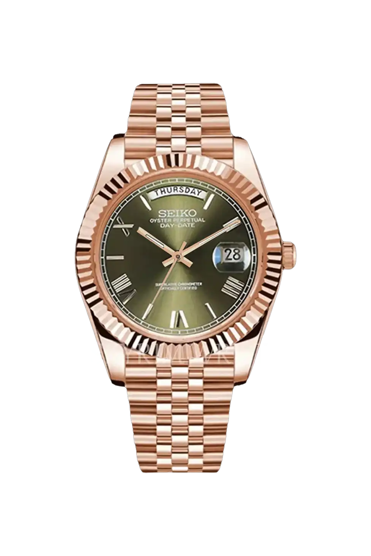 Mod Day-Date Rose Gold Green - SKYRIM WRIST