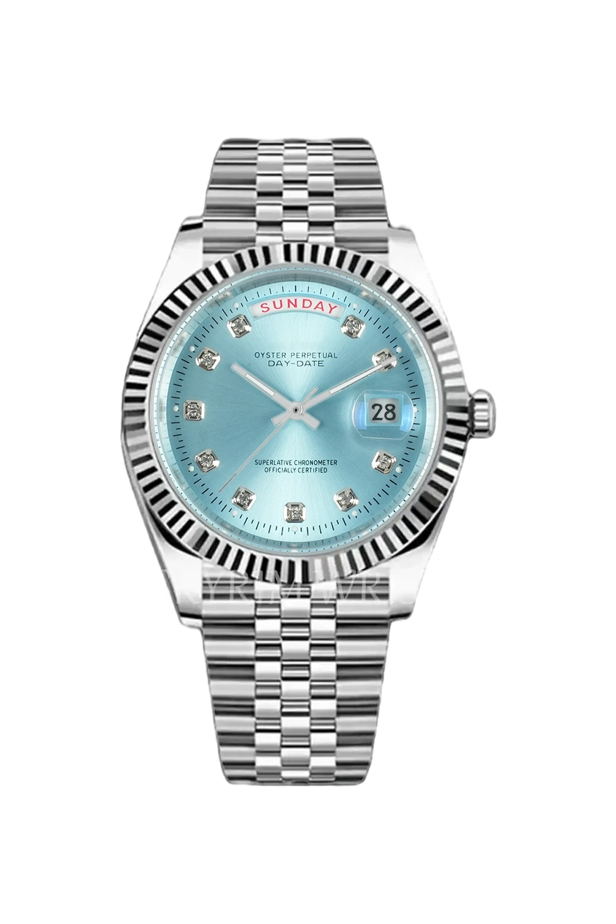 Mod Day-Date Sky Blue Diamond Watch