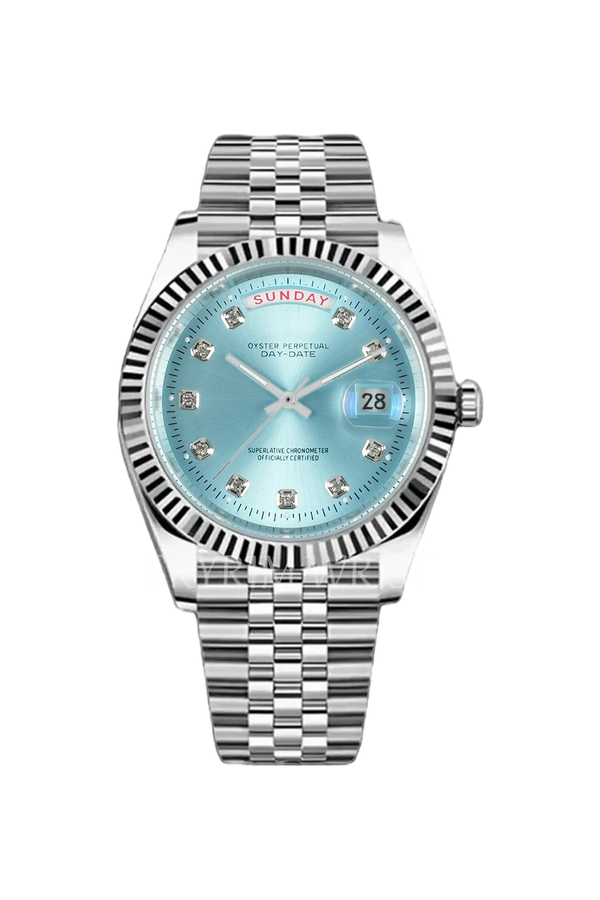 Mod Day-Date Sky Blue Diamond Watch