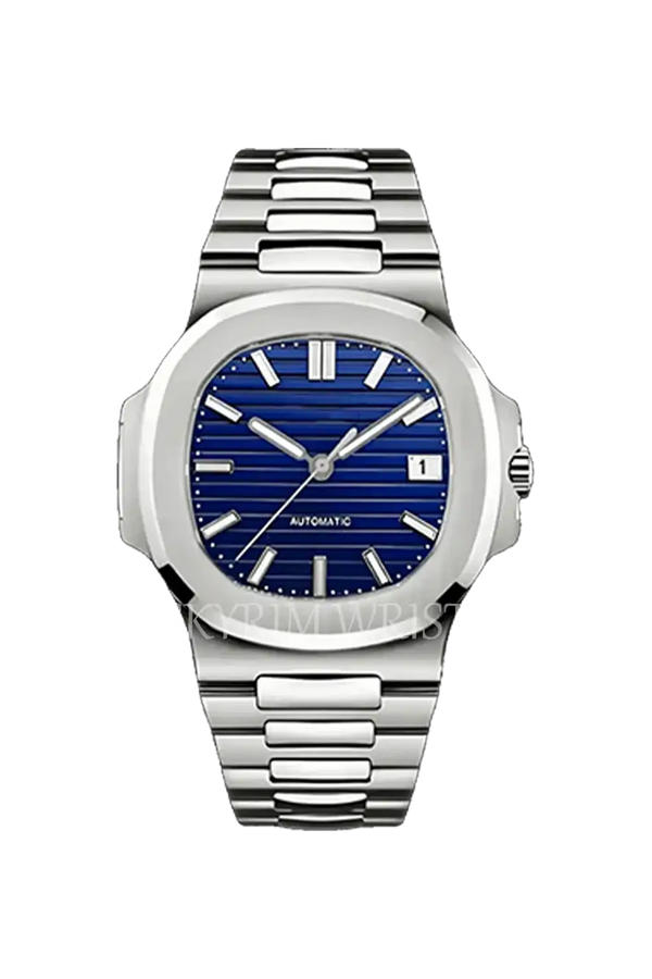 Mod Nautilus Silver Blue Watch