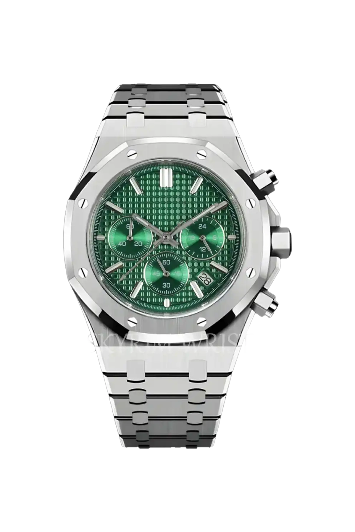 Mod Royal Oak Green Chronograph Watch - SKYRIM WRIST