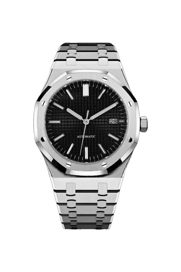 Mod Royal Oak Silver Black Watch