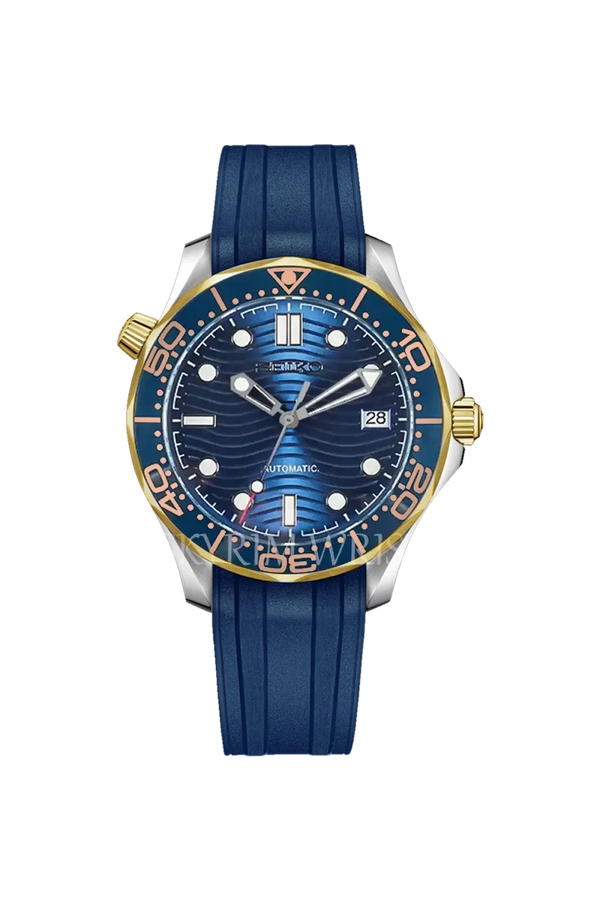 Mod Seamaster Gold Blue Wave