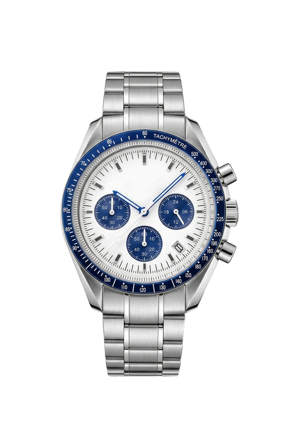 Mod Speedmaster Blue Panda Watch