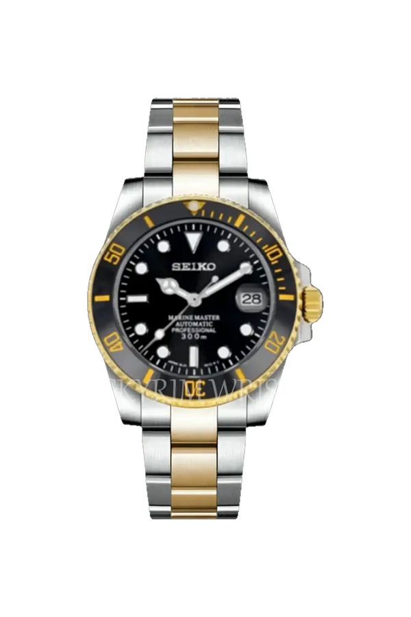 Mod Submariner Two-Tone Gold Black
