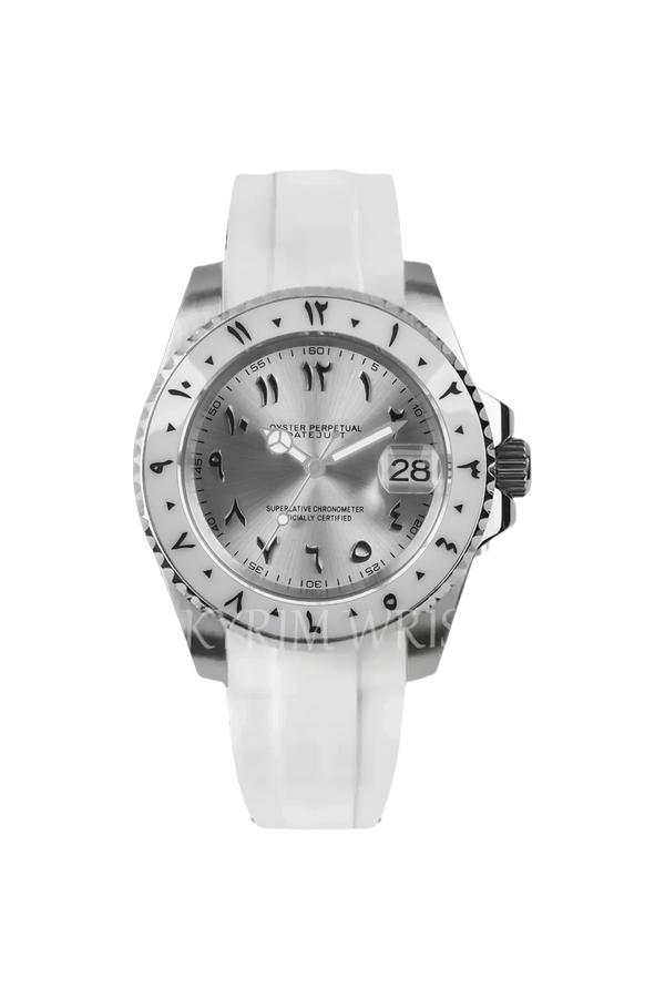 Mod Yacht-Master Arabic Silver White Watch