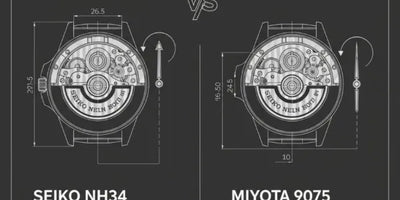Seiko NH34 vs Miyota 9075: GMT Movement Comparison