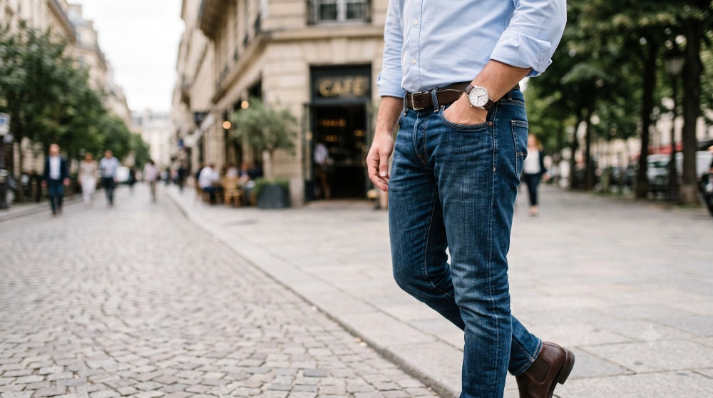 Image of wearing a dress watch with jeans