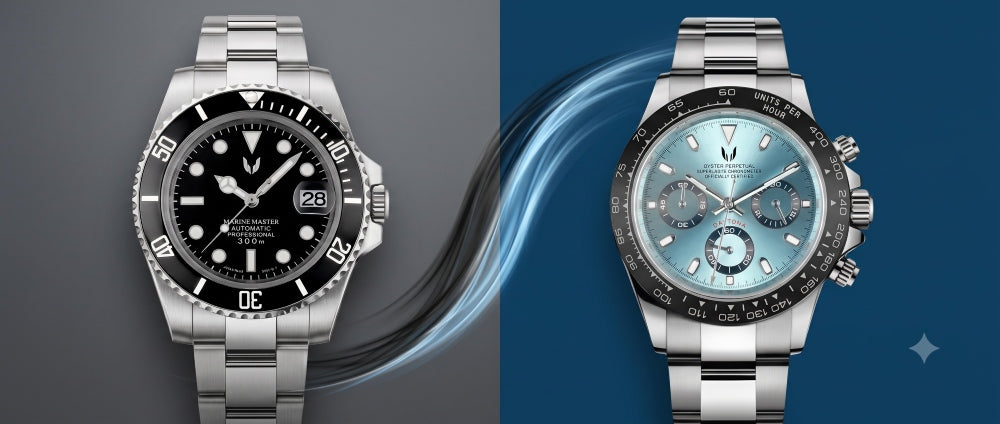Image of Black Dial vs Blue Dial Watches