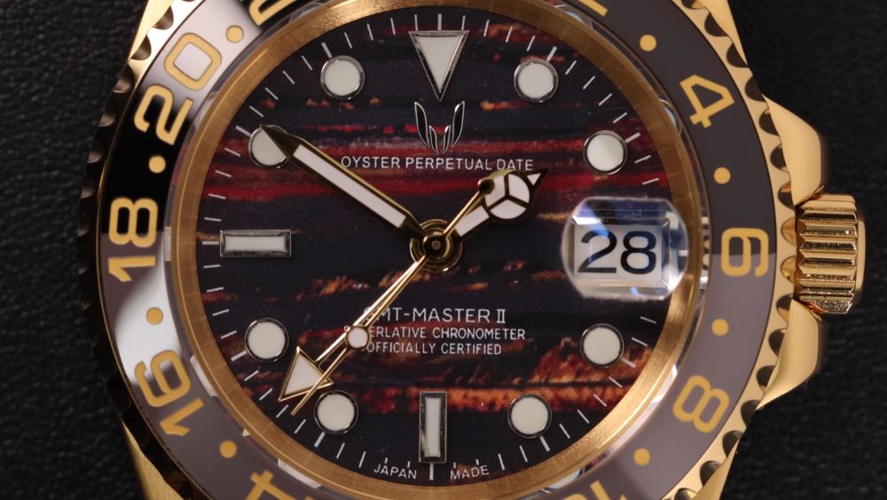 Image of custom GMT ember and gold