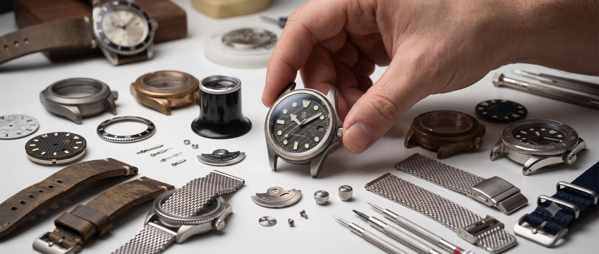 Image of a hand-assembled watch