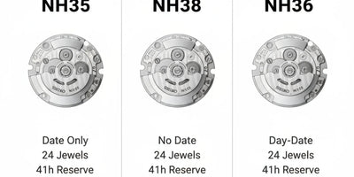 Seiko NH35 vs NH38 vs NH36 movement