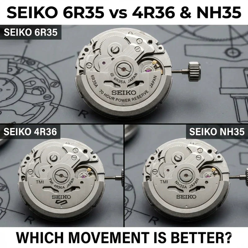 Seiko 6R35 vs 4R36 & NH35: Which Movement Is Better?
