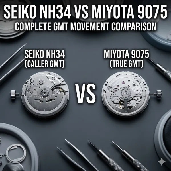 Seiko NH34 vs Miyota 9075 GMT Movement: Complete Comparison
