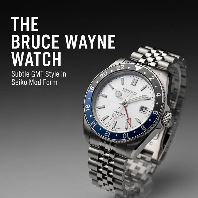 The Bruce Wayne Watch: Subtle GMT Style in Seiko Mod Form