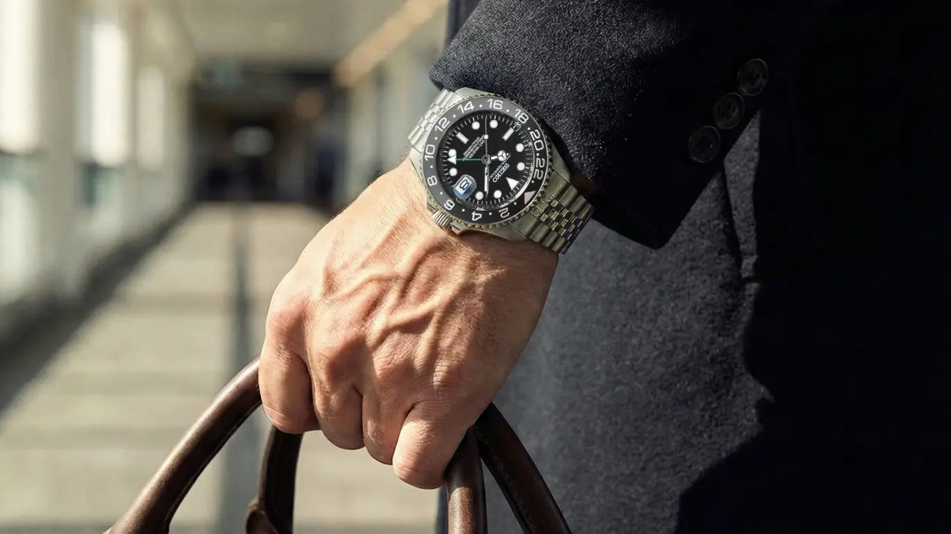 Image of GMT watch for travels and FIFA World Cup