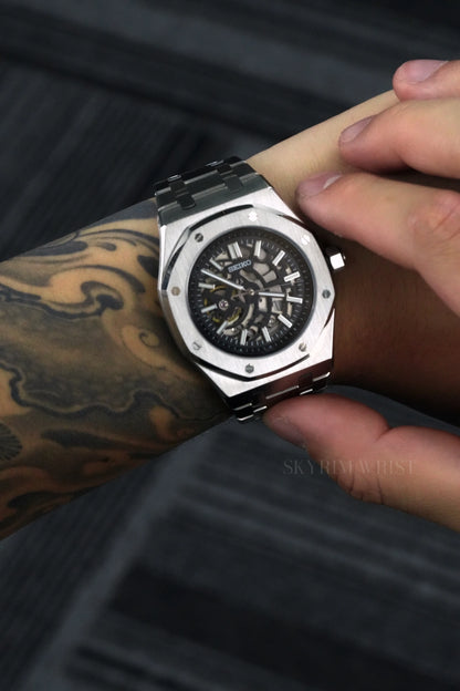 Mod Royal Oak Skeleton Black Silver - SKYRIM WRIST 