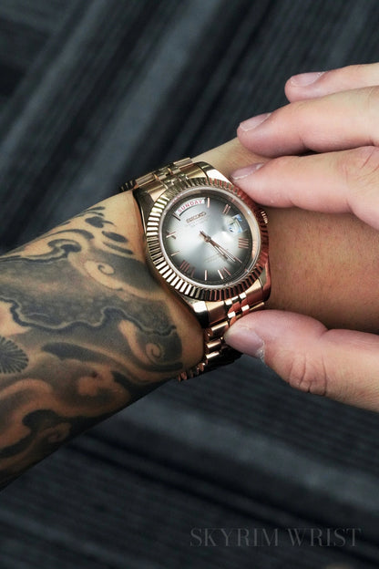 Mod Day-Date Rose Gold Mocha - SKYRIM WRIST 