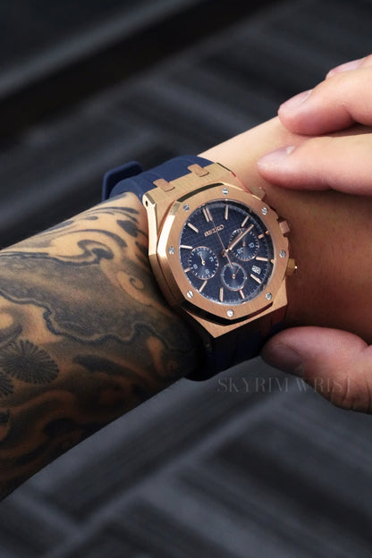 Mod Royal Oak Blue Gold Chrono - SKYRIM WRIST 